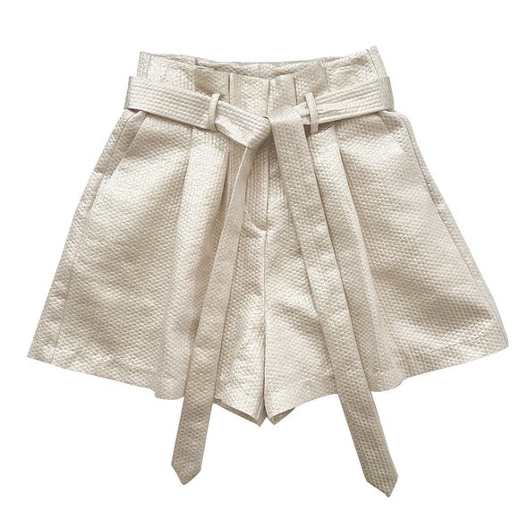 NWT • Corey‎ Lynn Calter • size S • Alex high-waisted paper bag shorts - Picture 1 of 6